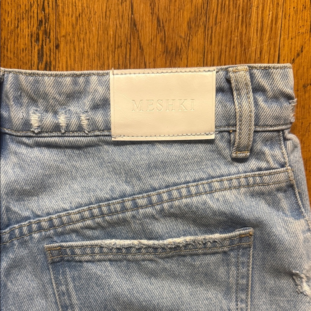 Meshki High Rise Light Blue Distressed Jeans - Picture 5 of 5
